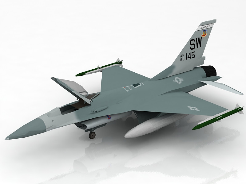 F-16 Modello 3D .c4d .max .obj .3ds .fbx .stl .blend 