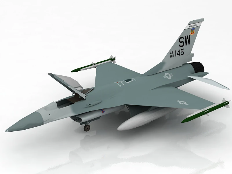 F-16 3D Model .c4d .max .obj .3ds .fbx .stl .blend 