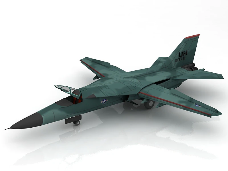 General Dynamics F-111 Aardvark 3D Model .c4d .max .obj .3ds .fbx .stl .blend