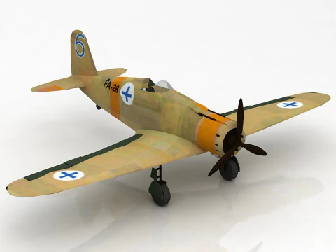 Літак Fiat G50 Freccia 3D Модель