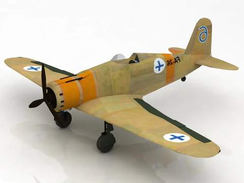 Літак Fiat G50 Freccia 3D Модель