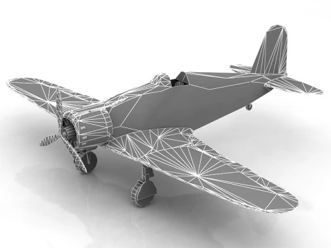 Літак Fiat G50 Freccia 3D Модель
