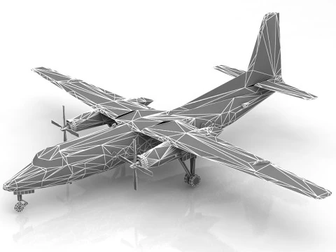 Fokker F-27 3D Model