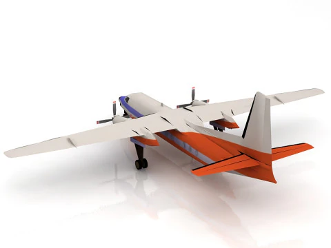 Fokker F-27 3D Model