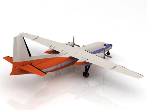 Fokker F-27 3D Model
