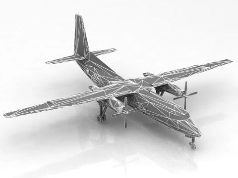 Fokker F-27 3D Model