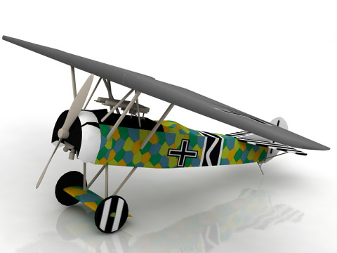 Fokker D VII Flugzeuge 3D Modell