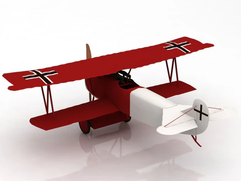 Fokker R VII Aircraft 3D Model