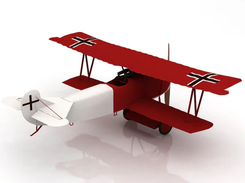 Fokker R VII Aircraft 3D Model