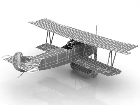 Fokker R VII Aircraft 3D Model