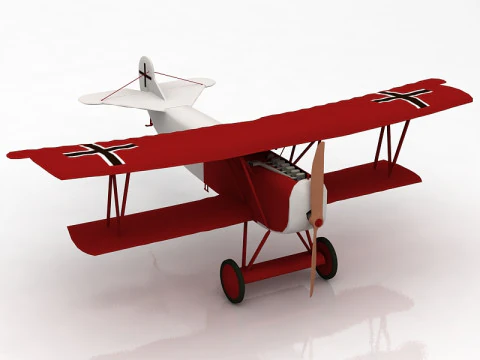 Fokker R VII Aircraft 3D Model