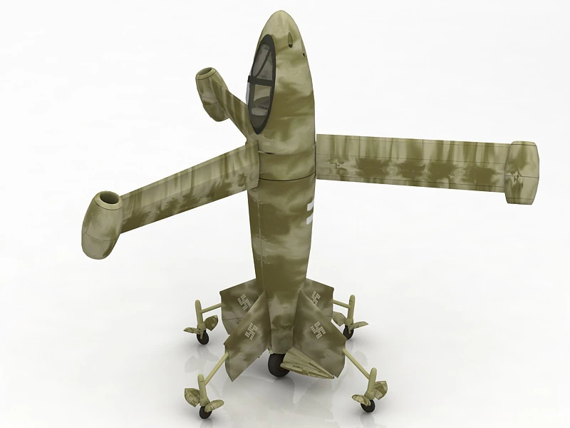 Focke Wulf Triebflugel 3D Model .c4d .max .obj .3ds .fbx .stl .blend