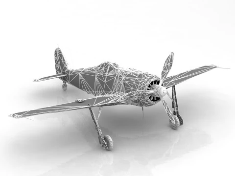 Focke Wulf Fw 190 Avi&atilde;o de Ca&ccedil;a Alem&atilde;o da Segunda Guerra Mundial Modelo 3D