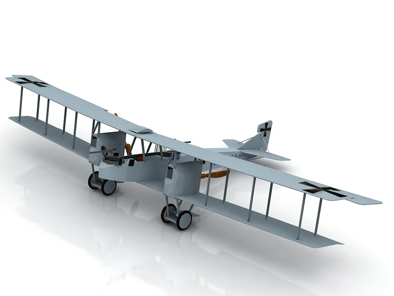 Gotha Gothaer Waggonfabrik 3D Model .c4d .max .obj .3ds .fbx .stl .blend