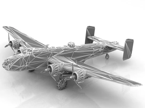 Handley Page Halifax BIII Aircraft 3D Model