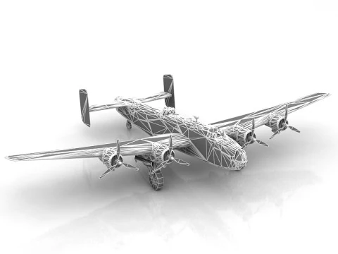 Handley Page Halifax BIII Aircraft 3D Model
