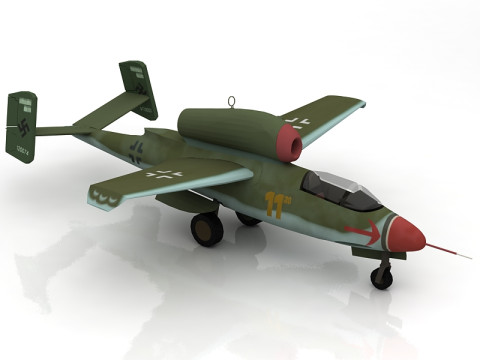 Heinkel He 162 Volksjäger V01 3D Modell
