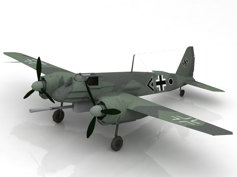 Henschel HS 129 B Flugzeuge 3D Modell
