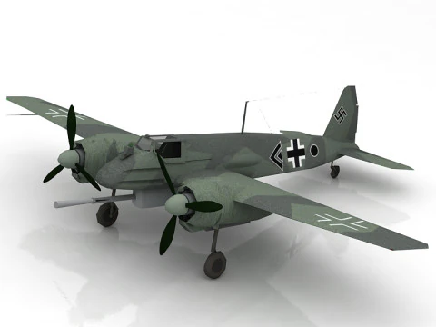 Henschel HS 129 B 항공기 3D 모델