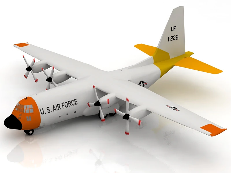 RAAF CC-130J Super Hercules 3D Model .c4d .max .obj .3ds .fbx .stl .blend