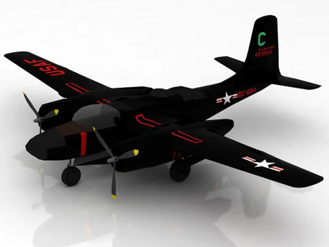 Un aereo USAF 26 C Invader Modello 3D