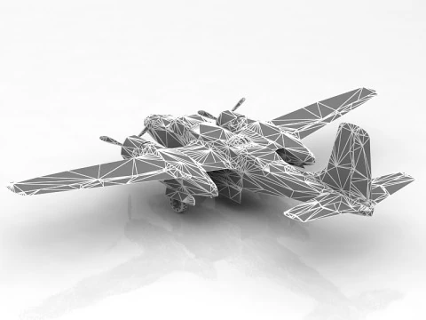 A 26 C Invader USAF Aircraft 3D Model