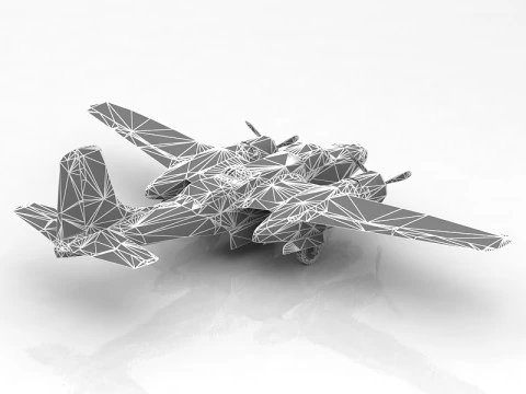 A 26 C Invader USAF Aircraft 3D Model