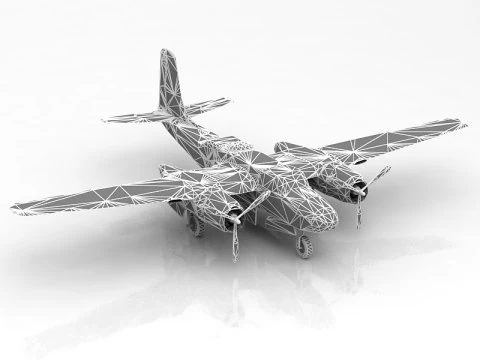 A 26 C Invader USAF Aircraft 3D Model