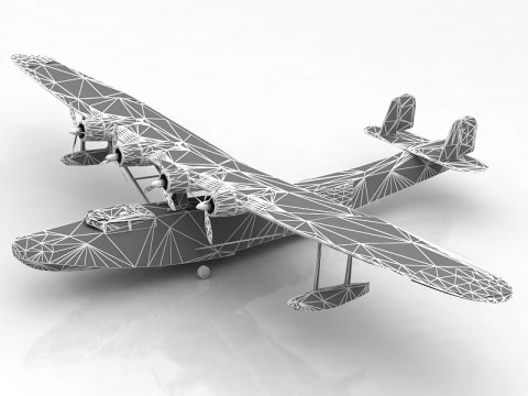 Kawanishi H6K Mavis Aircraft 3D Model