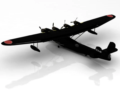Kawanishi H6K Mavis Aircraft 3D Model