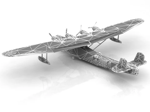Kawanishi H6K Mavis Aircraft 3D Model