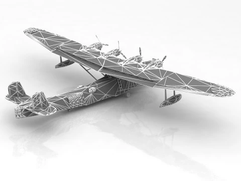 Kawanishi H6K Mavis Aircraft 3D Model