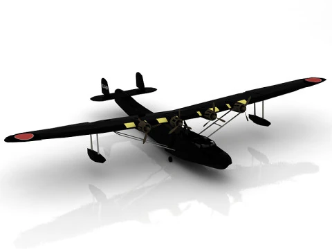 Kawanishi H6K Mavis Aircraft 3D Model