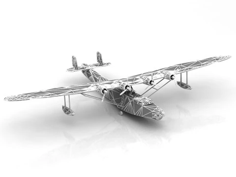 Kawanishi H6K Mavis Aircraft 3D Model