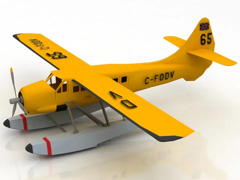 Havilland Kanada DHC-3 Otter Uçağı 3D Model