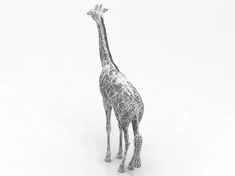 Giraffe Standing Pose 3D Model