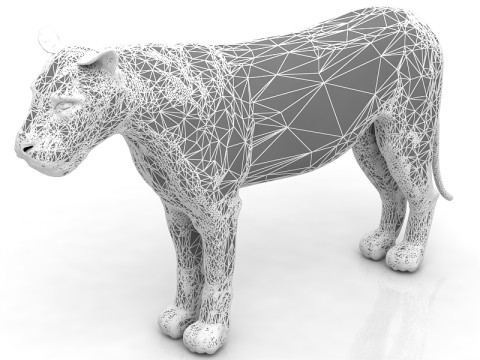 Dişi aslan 3D Model