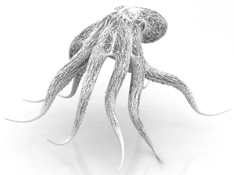 Octopus Crawling Pose 3D Model