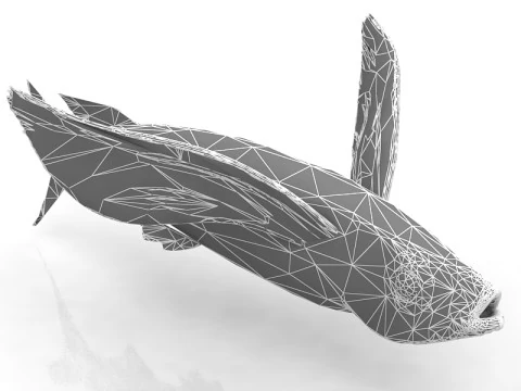 Peixe Exocoeto Modelo 3D