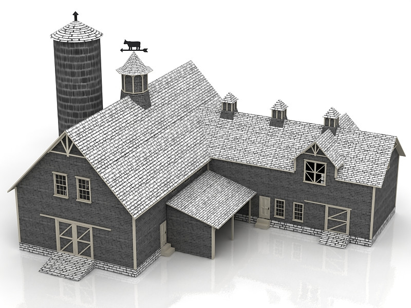 现代舒适的房子 3D 模型 .c4d .max .obj .3ds .fbx .stl .blend 