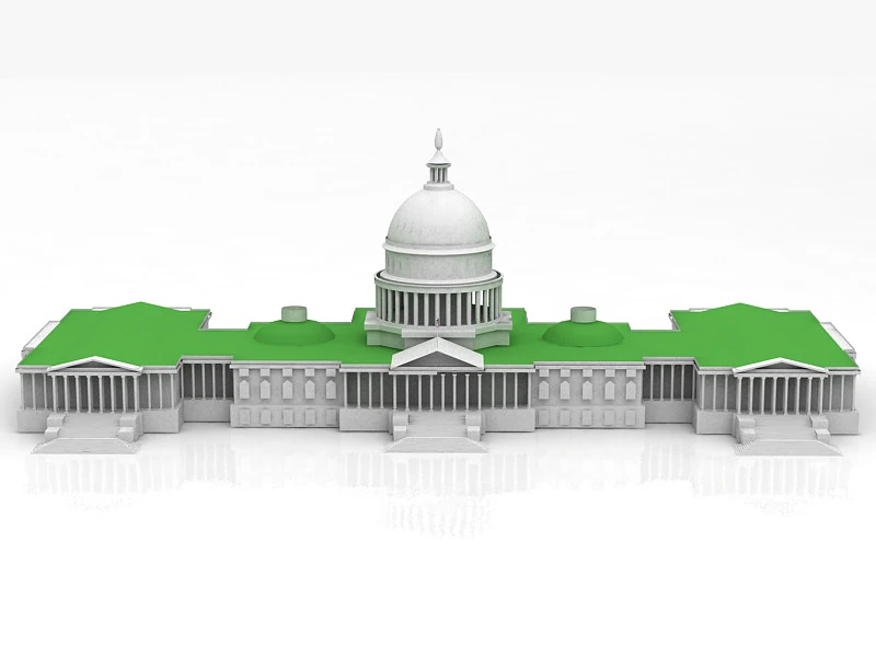 United States Capitol 3D Model .c4d .max .obj .3ds .fbx .stl .blend 