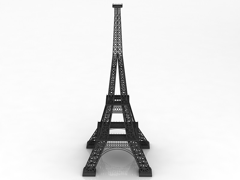 埃菲尔铁塔 3D 模型 .c4d .max .obj .3ds .fbx .stl .blend