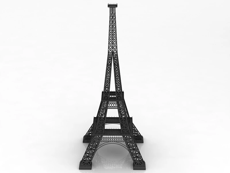 Eiffel Tower 3D Model .c4d .max .obj .3ds .fbx .stl .blend 