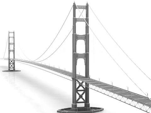 Golden Gate Bridge 3D Model