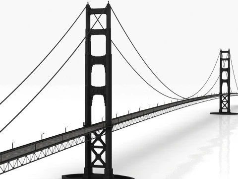 Golden Gate Bridge 3D Model
