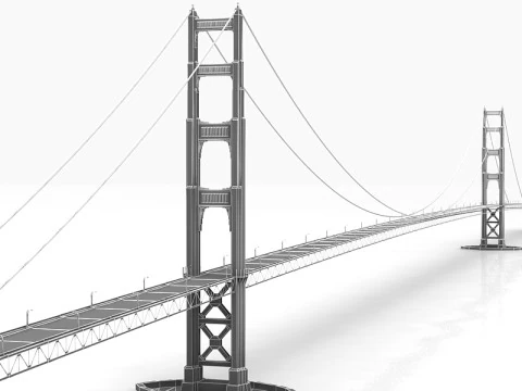 Golden Gate Bridge 3D Model