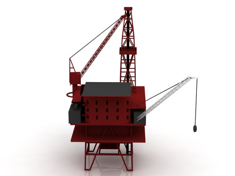 Petrol Sondaj Platformu 3D Model