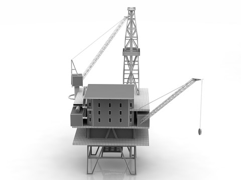 Petrol Sondaj Platformu 3D Model