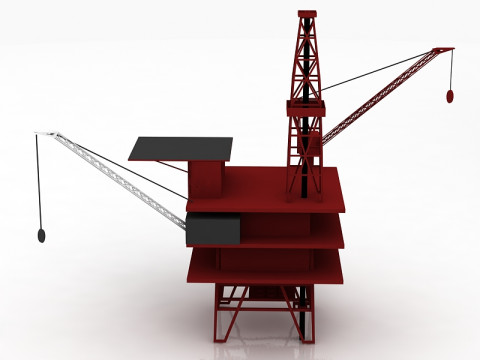 Petrol Sondaj Platformu 3D Model