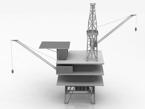 Petrol Sondaj Platformu 3D Model